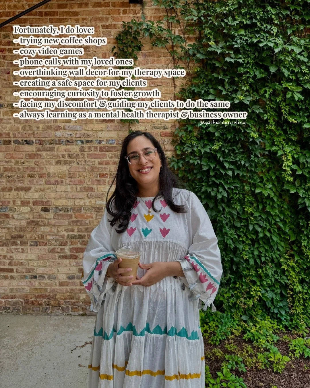 Fortunately, embracing the things that make me who I am as an individual and a professional. 💖

👉 What are some things that make you who you are that you, fortunately, do love?

Reach out for mental health support!
Maryam Ahmed, LPC-Associate
Super