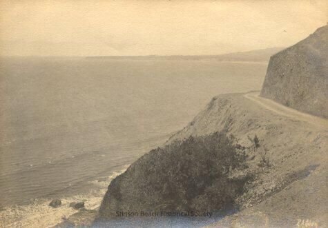 Outside road, 1870. Courtesy of the Stinson Beach Historical Society