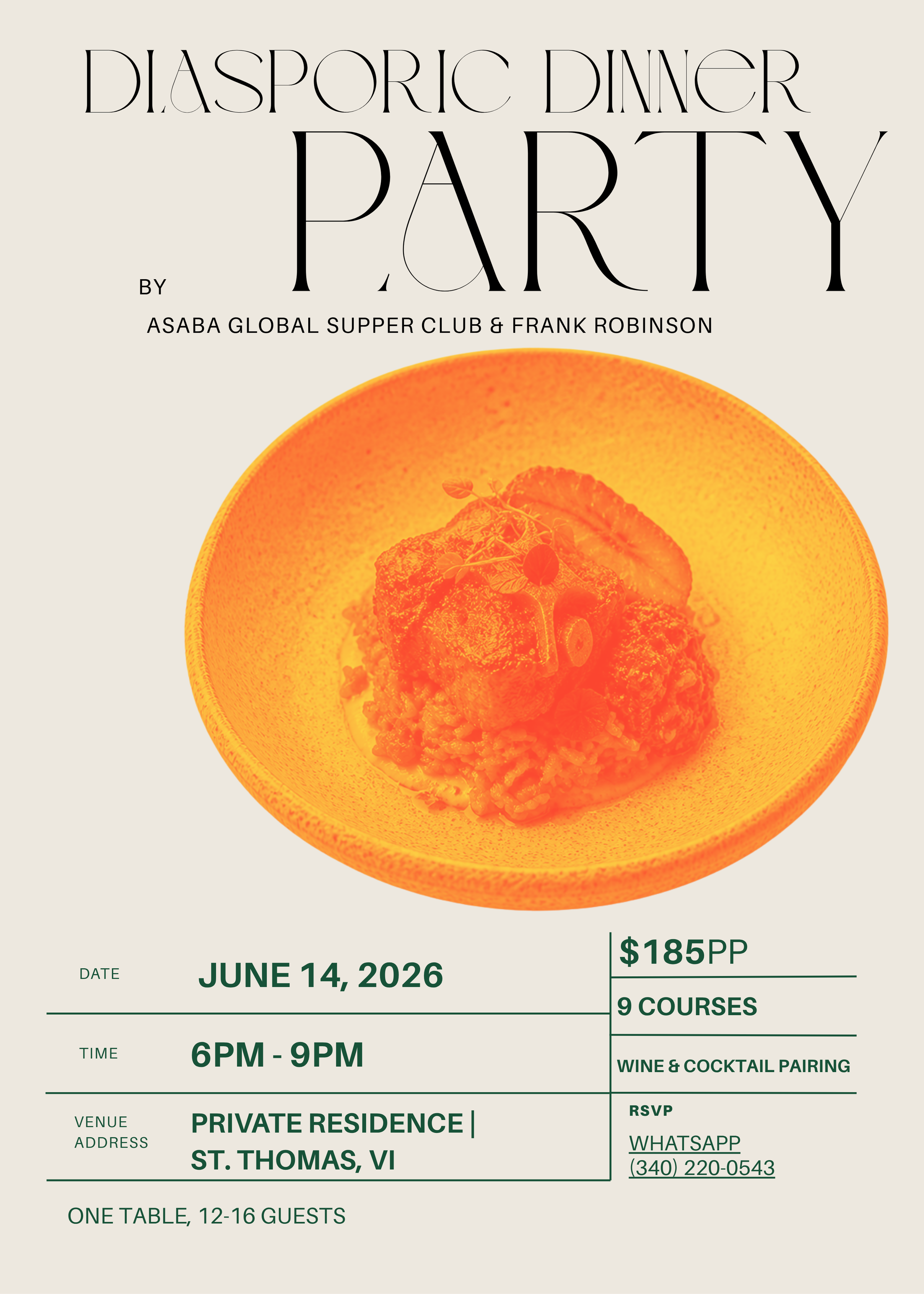 Diasporic Dinner Party (June 14th)