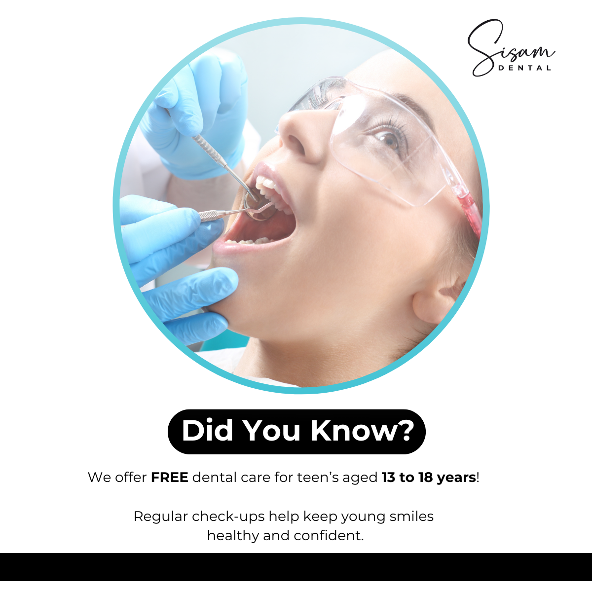 Free Dental Care for Teens Aged 13–18 at Sisam Dental Whakatāne