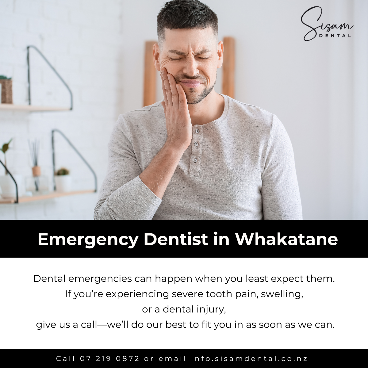 Emergency Dentist in Whakatane | What counts as an Emergency?