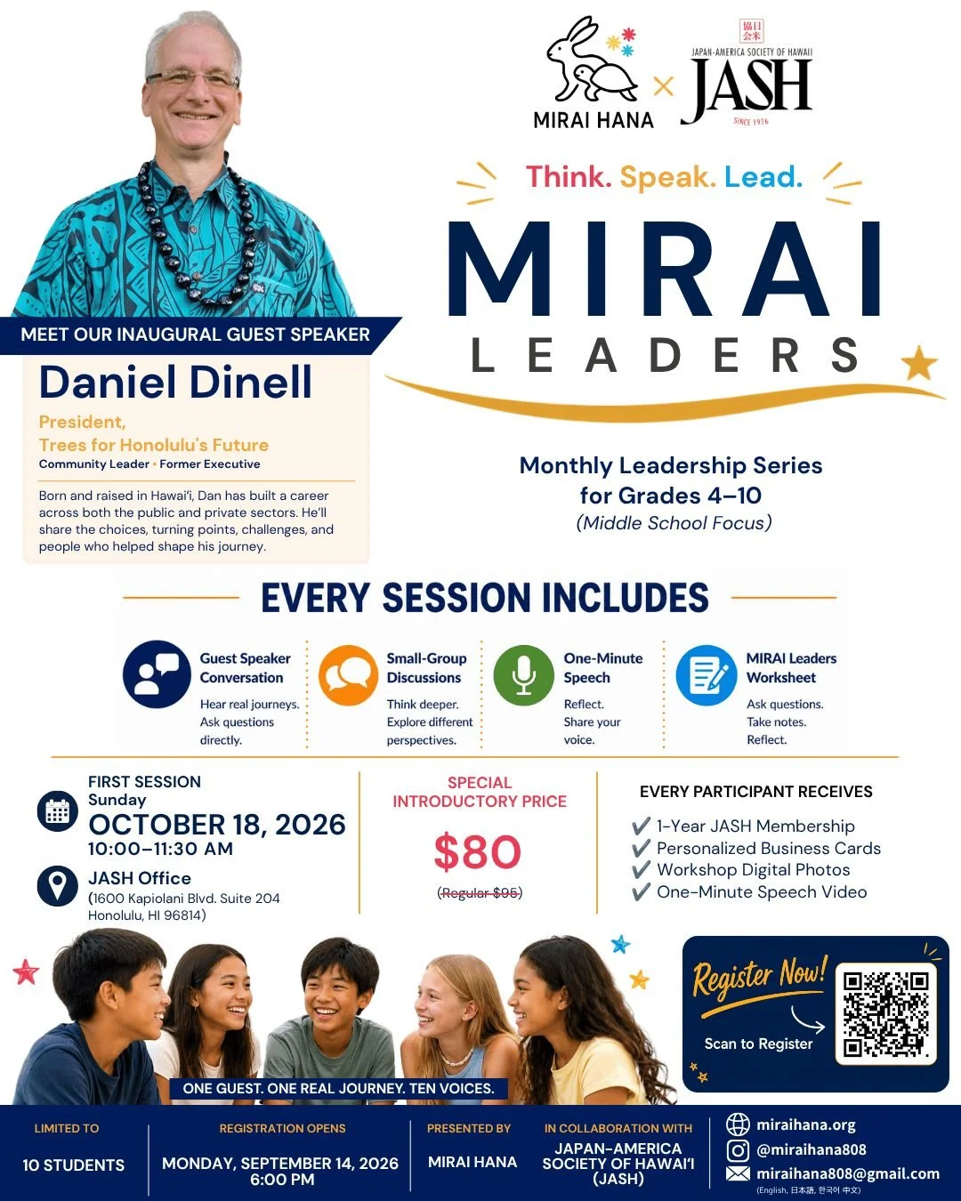 🌱 MIRAI Leaders #001 &mdash; Meet Our Inaugural Guest Speaker

We&rsquo;re excited to introduce the very first guest speaker for MIRAI Leaders, our new monthly leadership series presented by MIRAI HANA in collaboration with the Japan-America Society