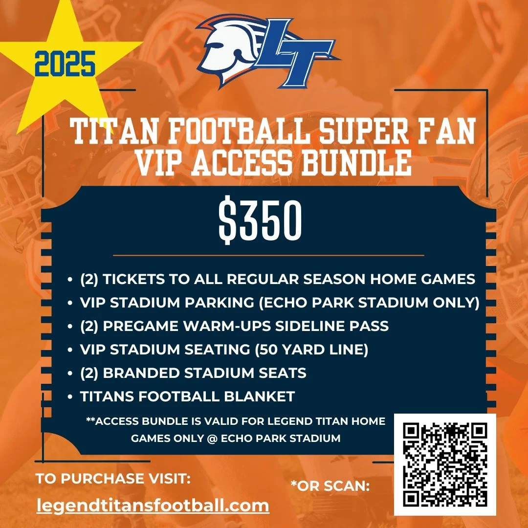 Exactly 1 week until our 2025 season kicks off and We are excited to announce our Super Fan VIP Access Bundle for Home Games This year! Pass Holders will receive:
๐๏ธ(2) Tickets to each regular season Varsity Home Game
๐
ฟ๏ธVIP Parking Spot at Echo Pa