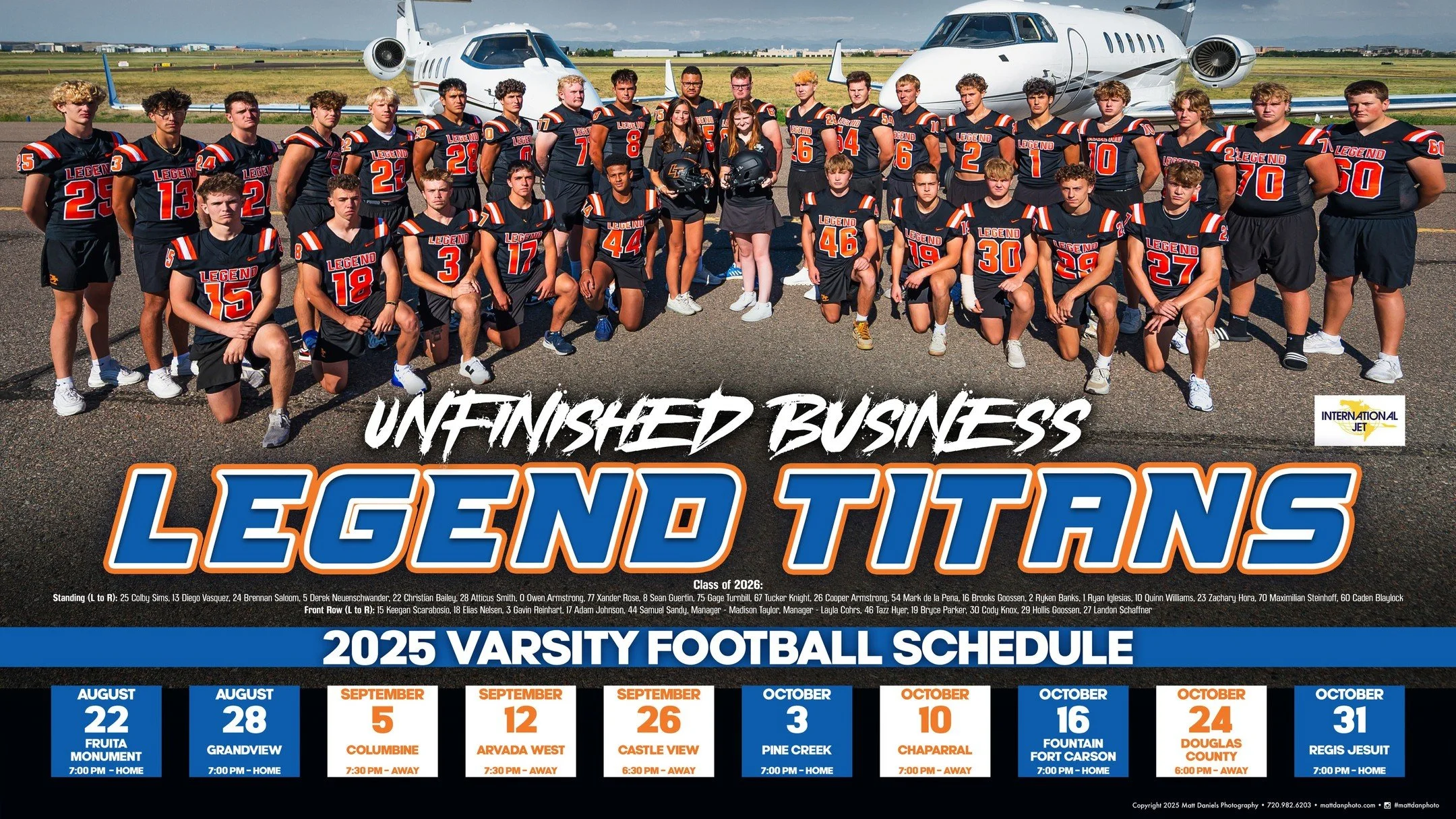 Tonight is Titan Football SENIOR NIGHT at Echo Park! Gates open at 6pm so please pack the stands and help us honor the Class of 2026 and their dedication to Titans Football. Visit our link in bio and view todays' game schedule to purchase tickets and