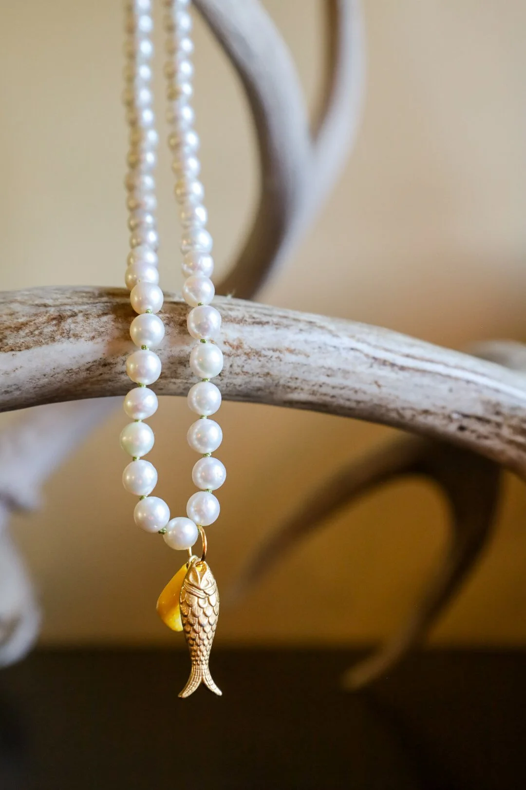 Lemon Freshwater Pearl Choker with Sterling Silver Clasp