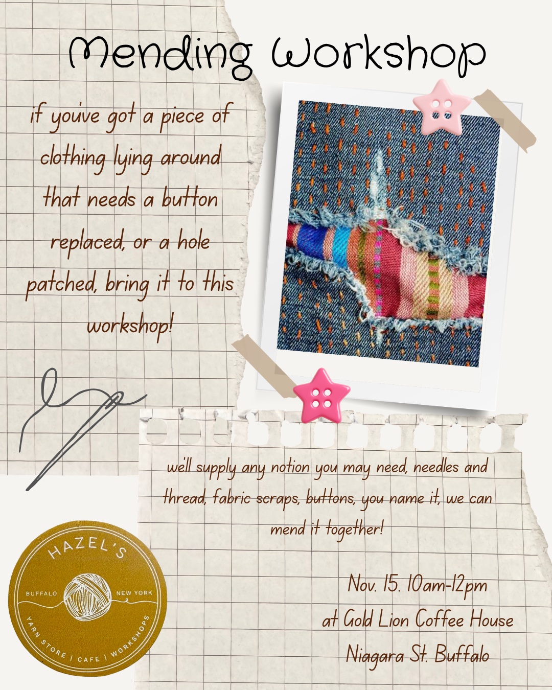 11/15 Mending Workshop | Buffalo NY