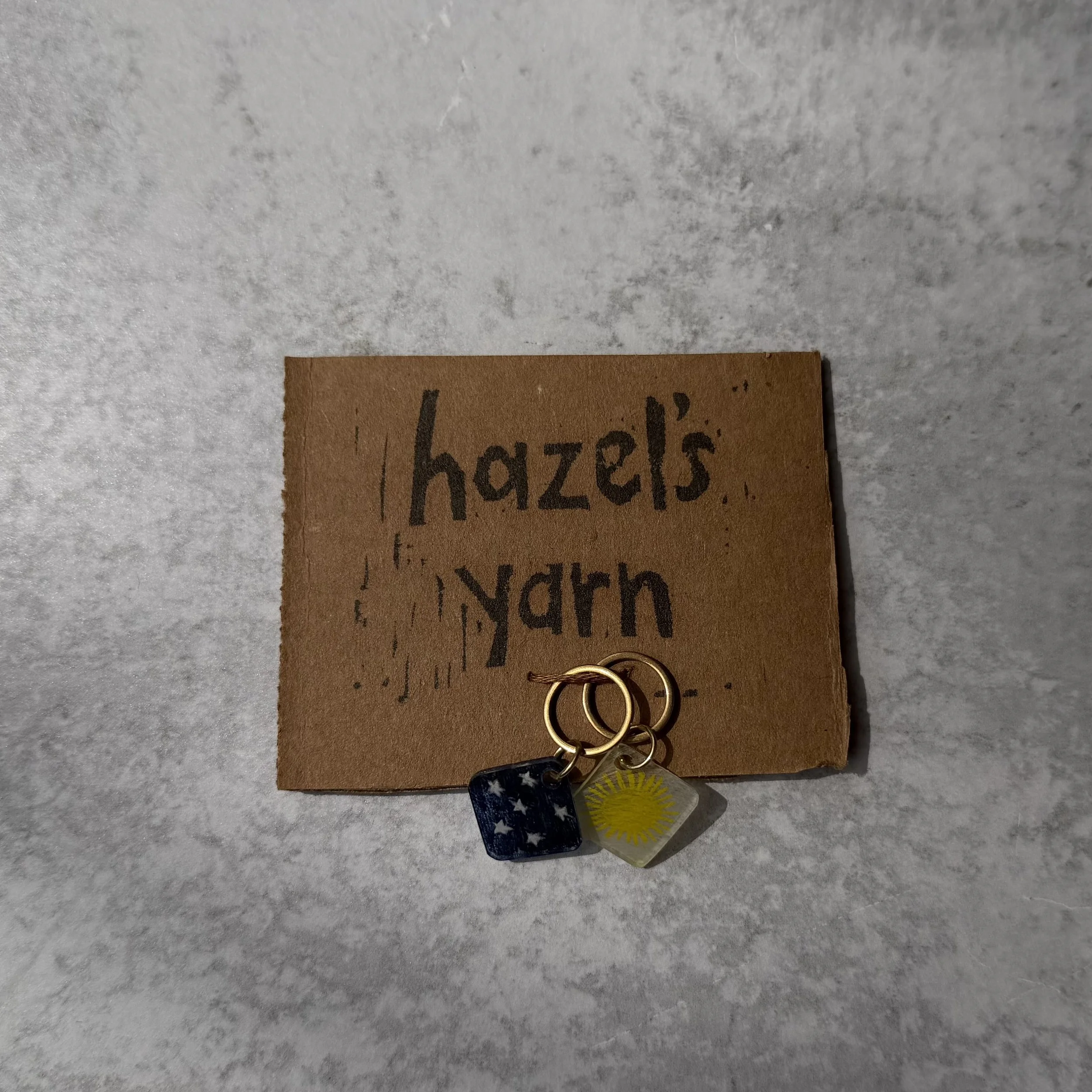 Sun and Stars Stitch Markers