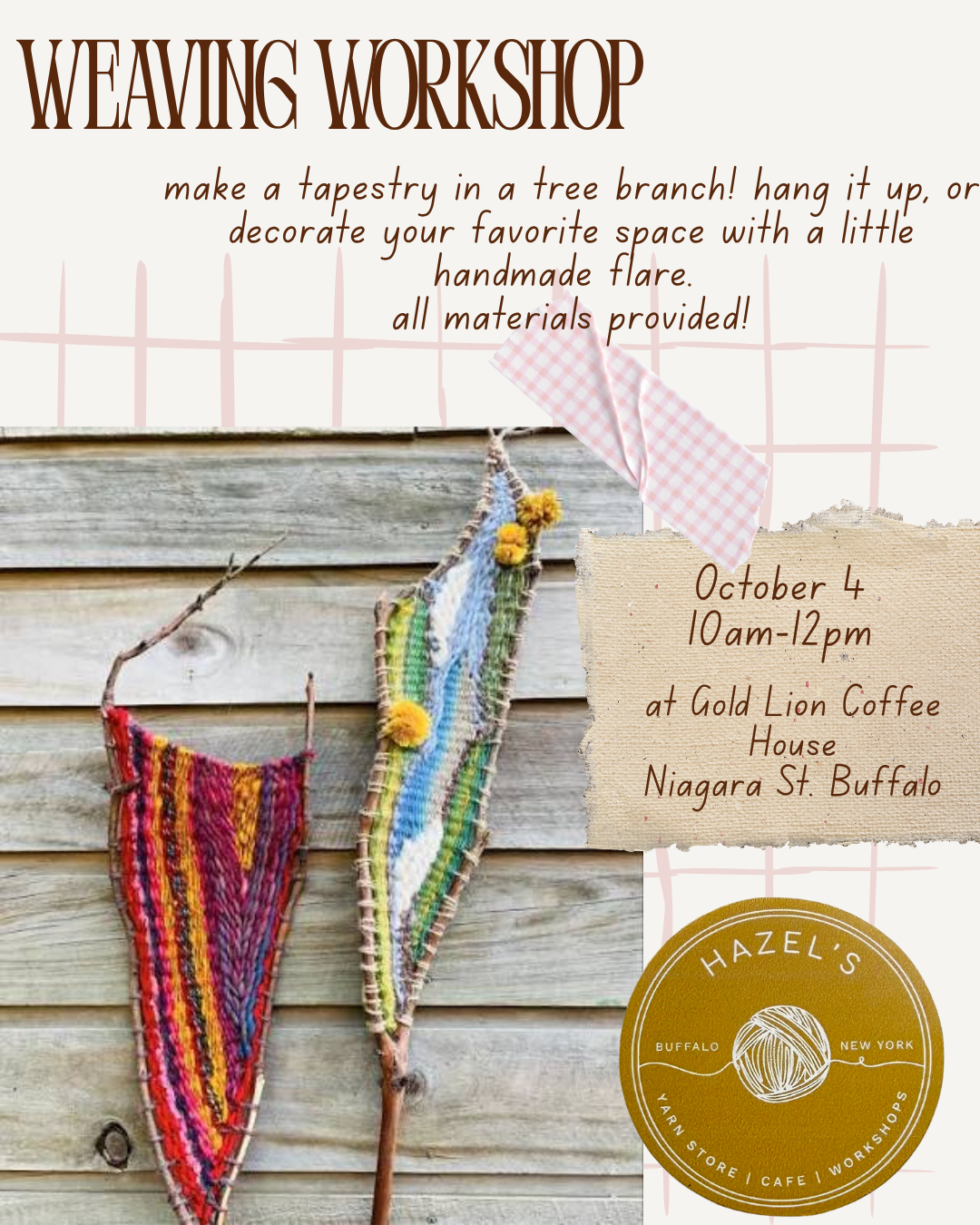 10/4 Branch Weaving Workshop | Buffalo NY