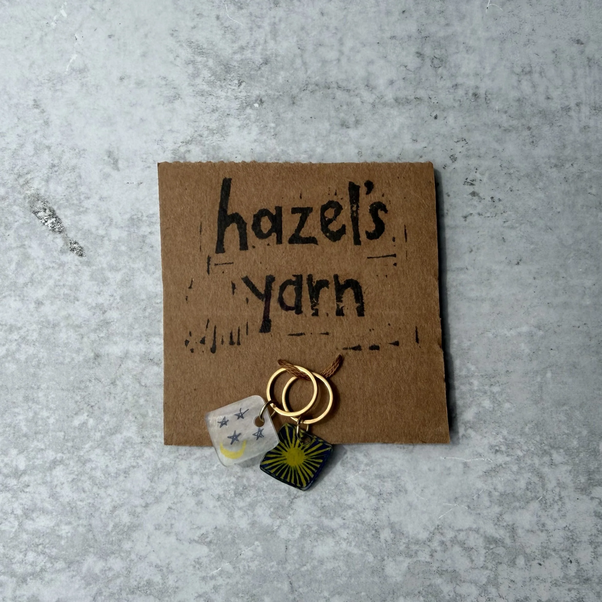 Sun, Moon, and Stars Stitch Markers