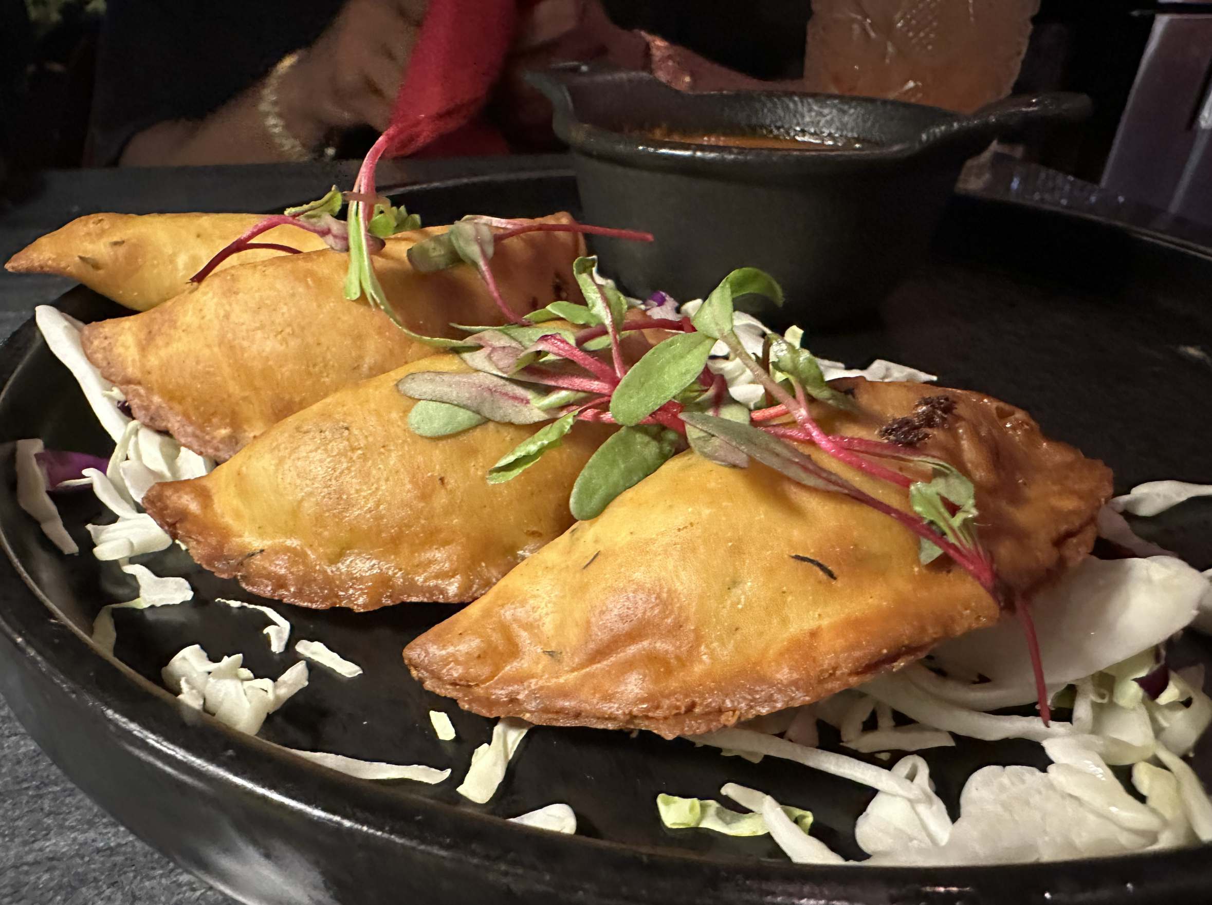  Appetizer veggie empanadas at Clandestino 