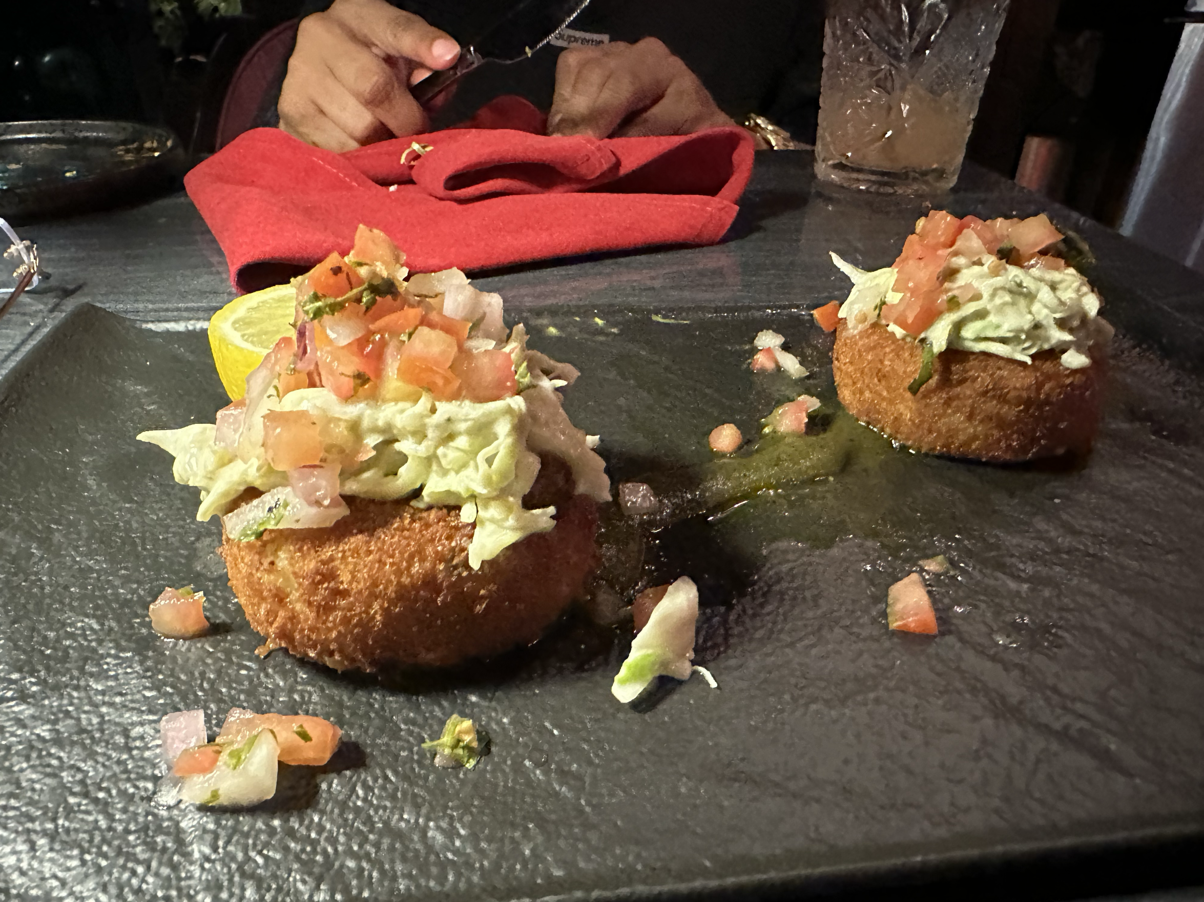  Crab and shrimp cakes at Clandestino 