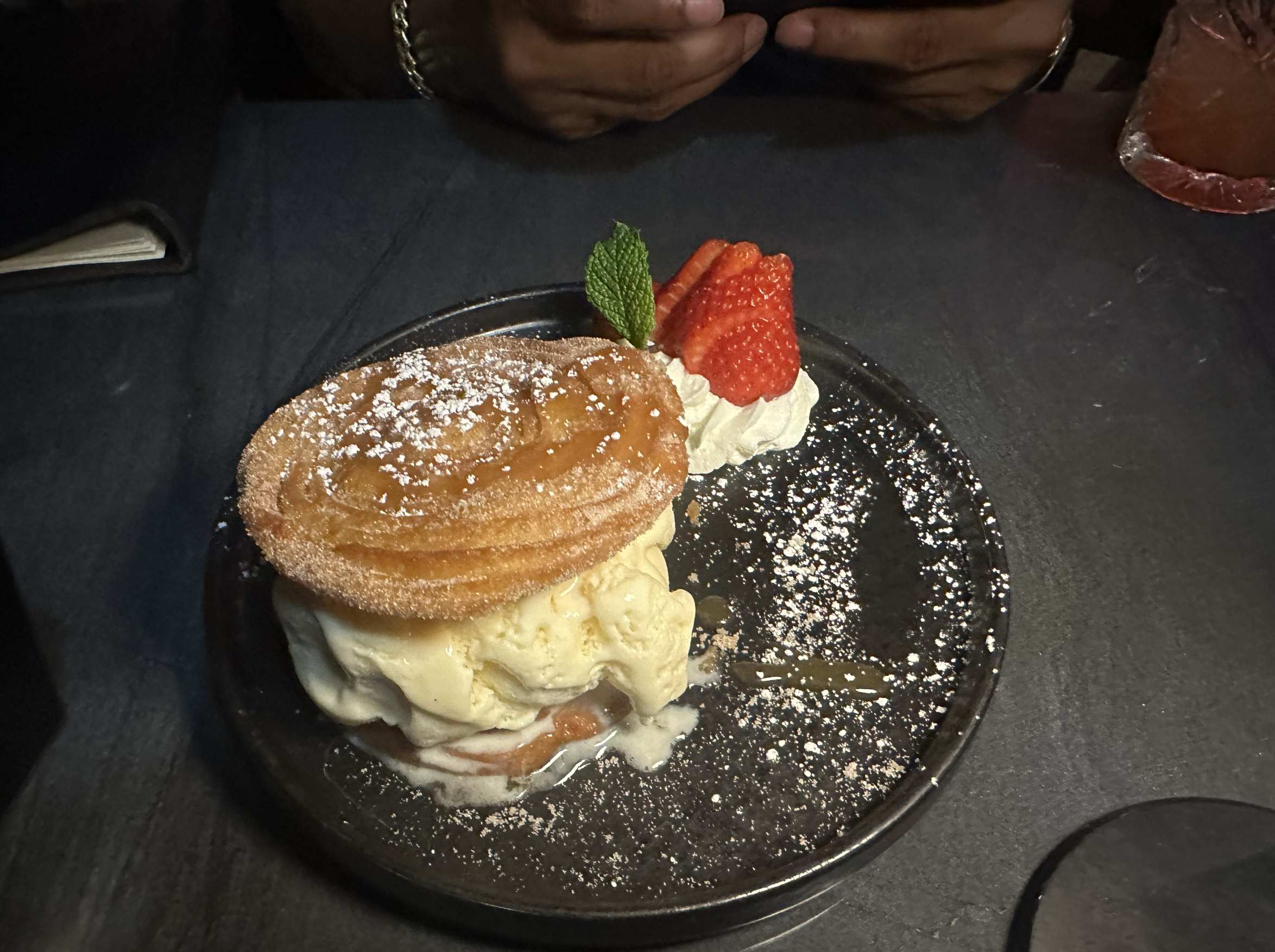  Churro ice cream sandwich at Clandestino 