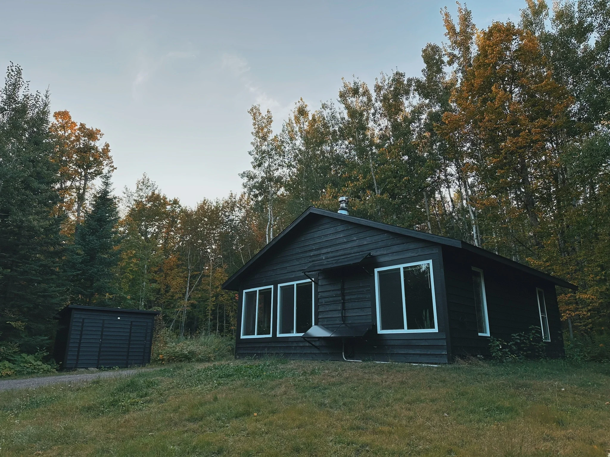Polaris @ Dark Star Cabins has south-facing windows and solar panels for all the electric energy you'll ever need