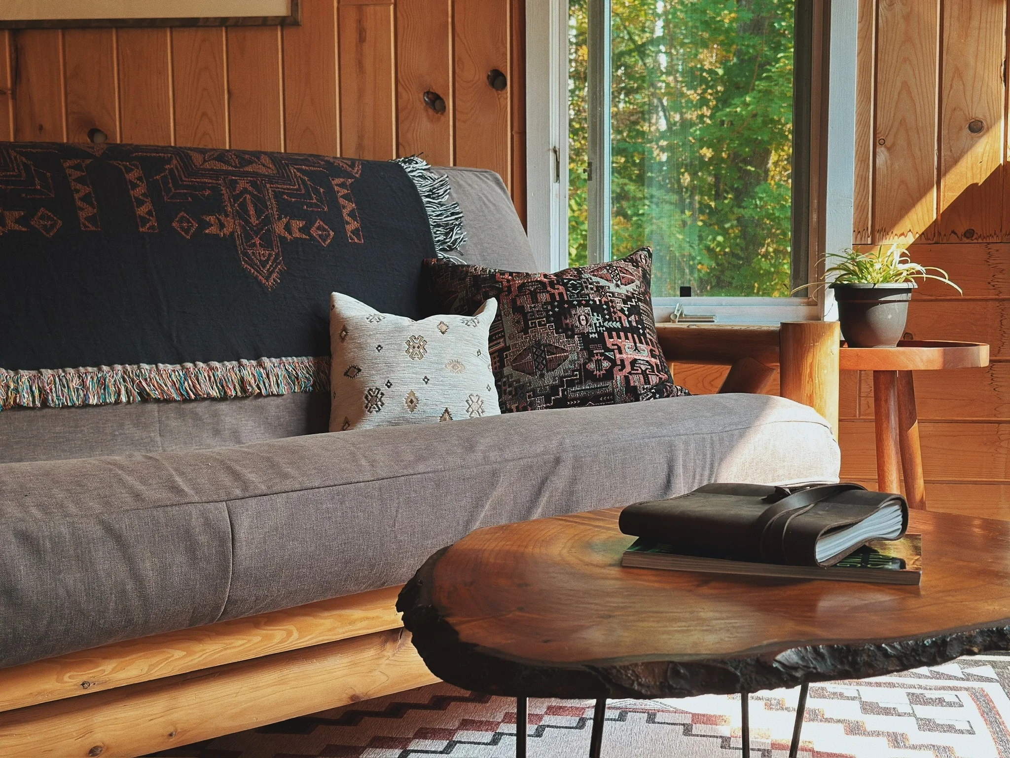 Sip some coffee or tea on the comfy futon with a good book