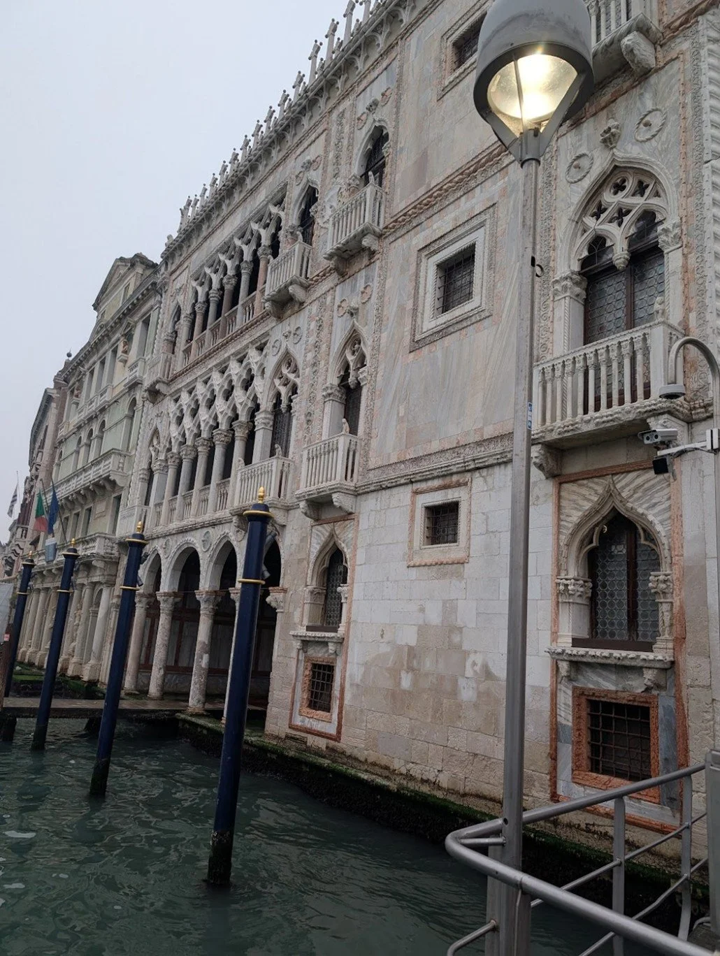 Quatrefoil design in Venice, Italy, illustrating Gothic architecture.