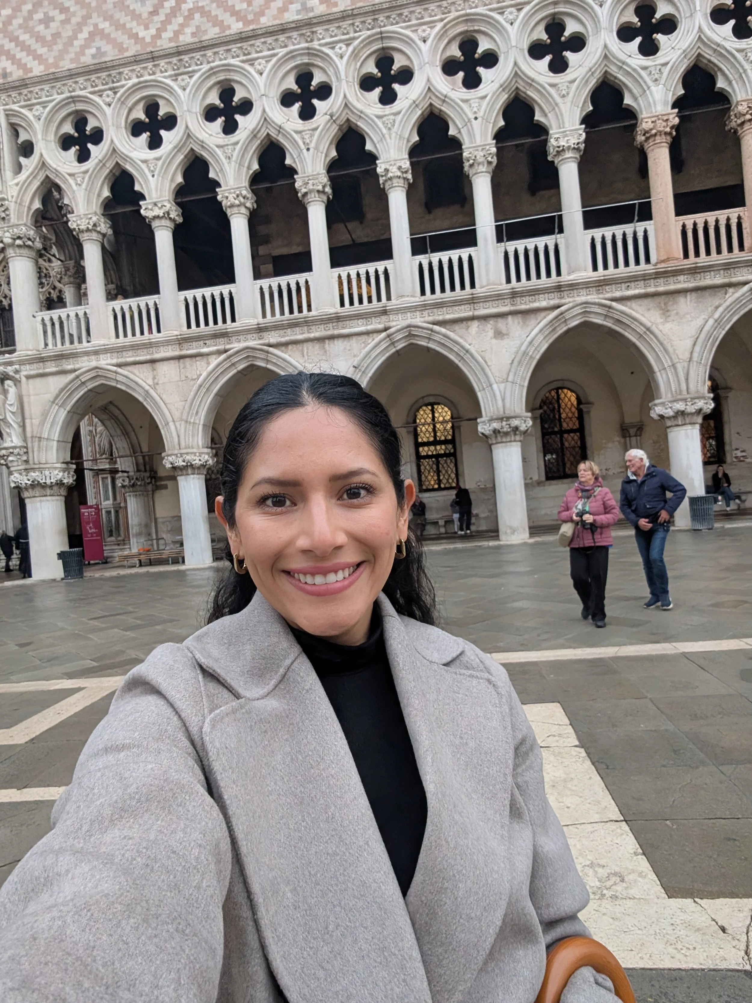 The Doge’s Palace quatrefoil design, Venice, Italy, illustrating Gothic architecture.