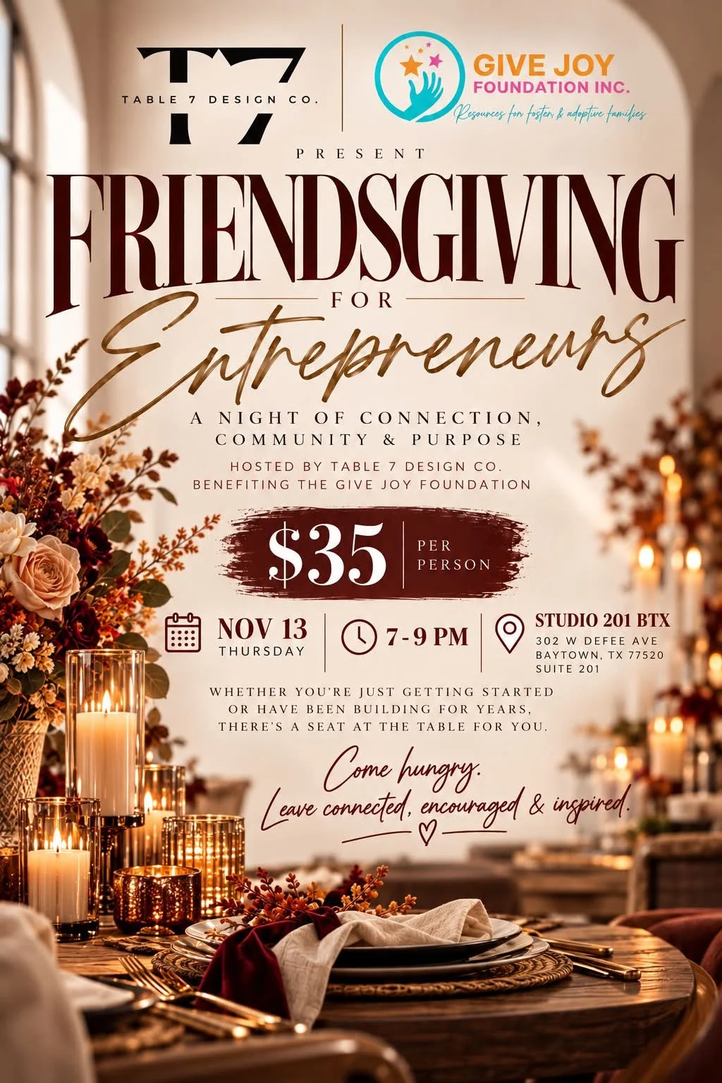 Nov. 13th | Friendsgiving for Entrepreneurs