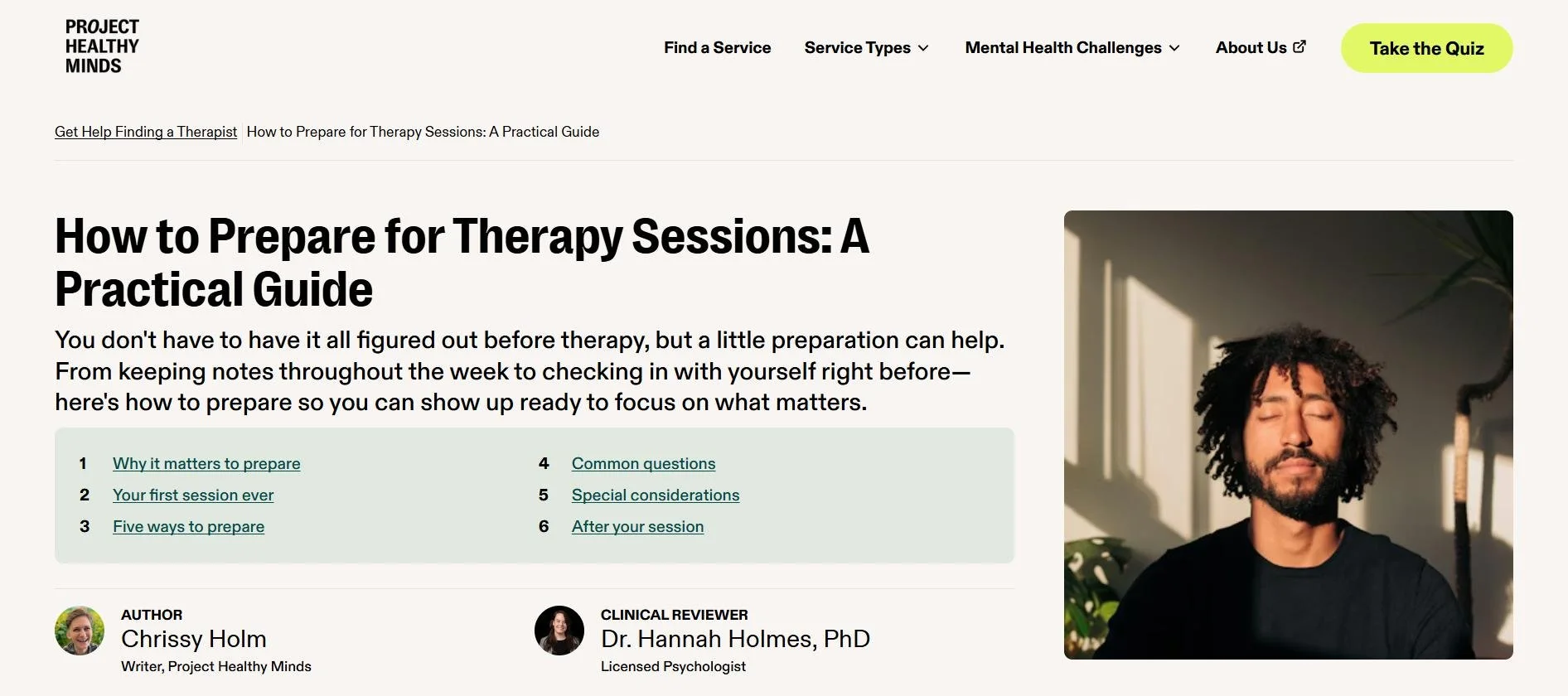 How to Prepare for Therapy Sessions: A Practical Guide | Project Healthy Minds | Jan 2026