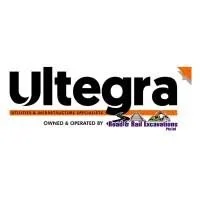 Ultegra logo with a small orange arrow and a colorful, stylized line underneath indicating owner and operation details.