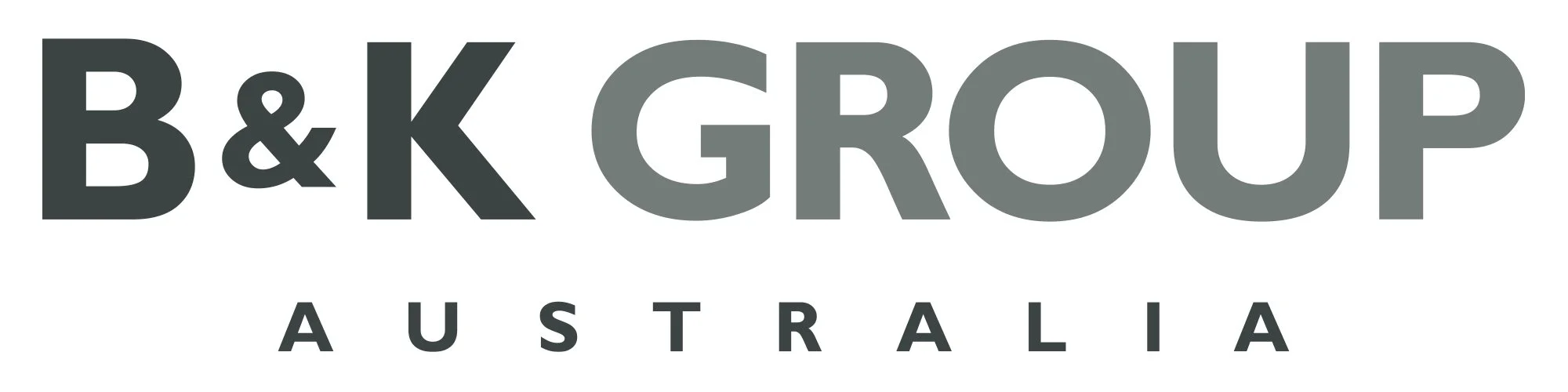 B&K Group Australia logo with large gray and black text.