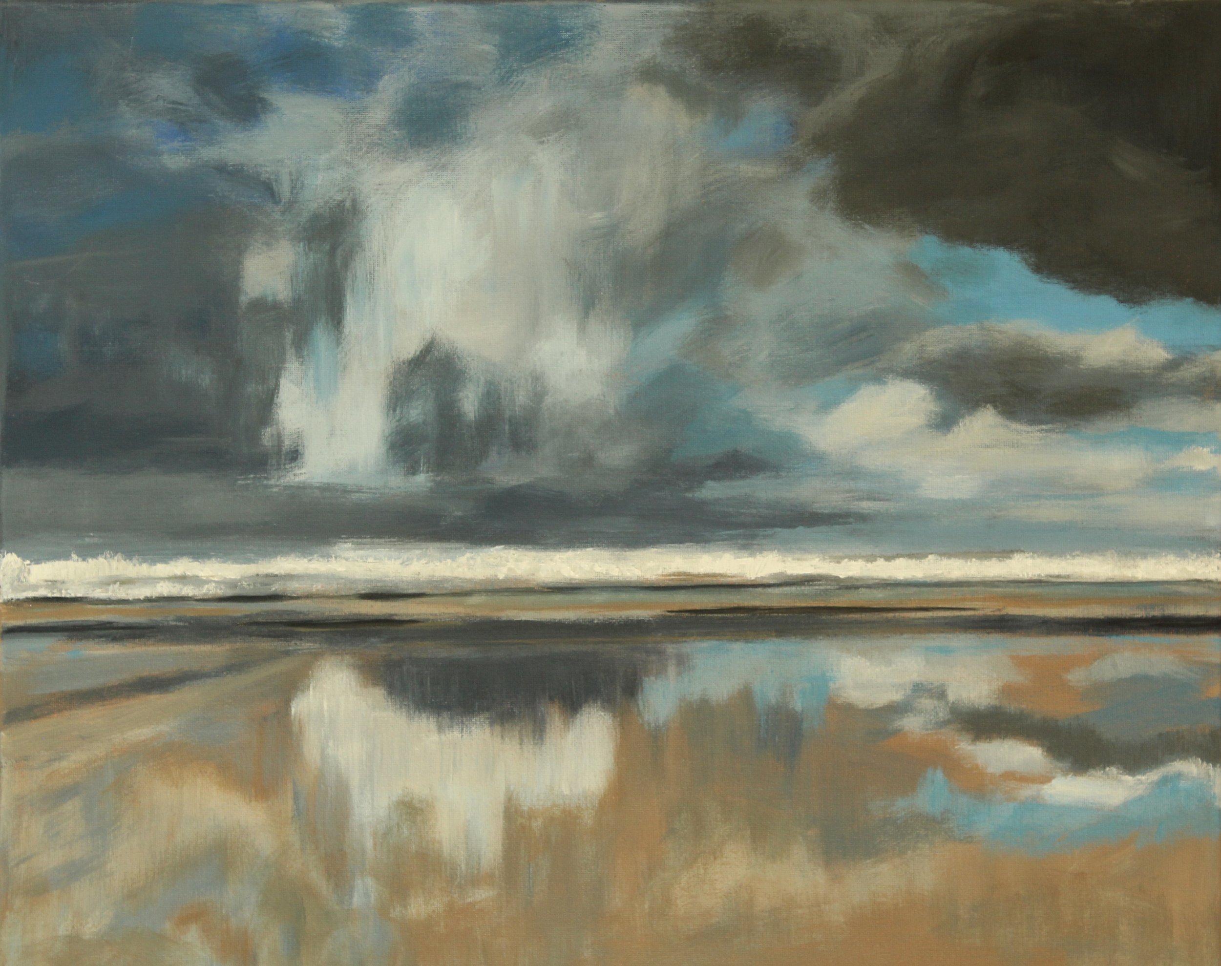 Beach Reflection #1/16x20/acrylic on canvas/2024