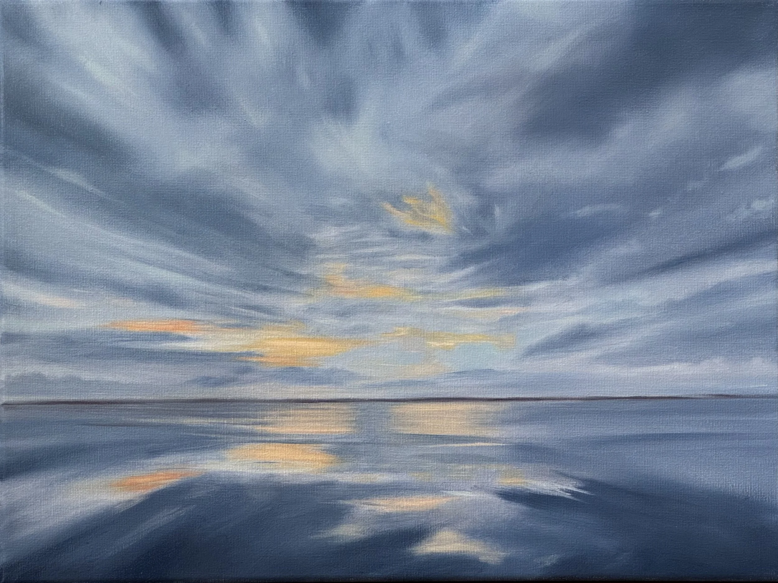 Almost Dark, Duck/12x16/oil on canvas/2026