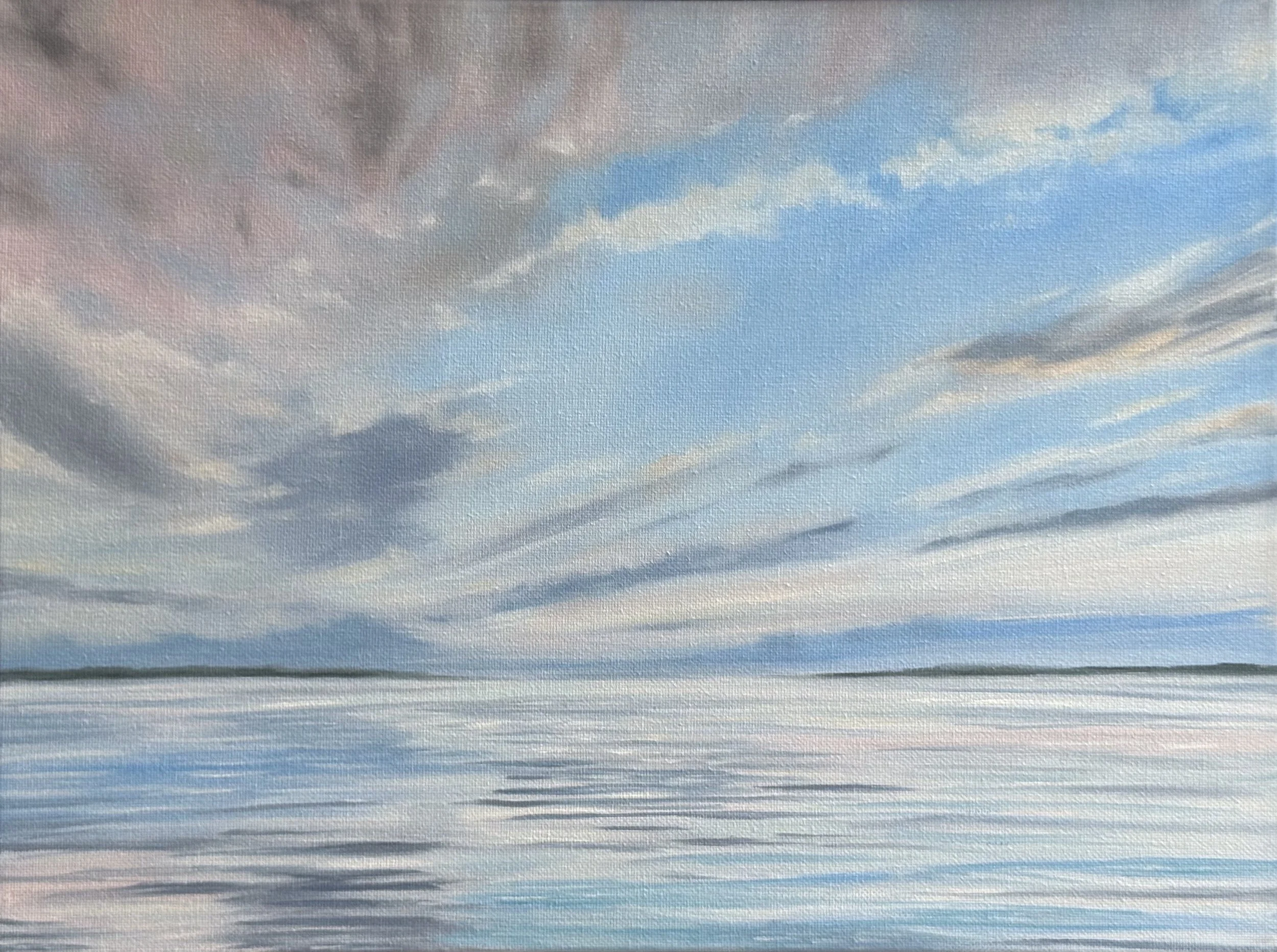 Last Afternoon Light, Casco Bay/12x16/oil on canvas/2026