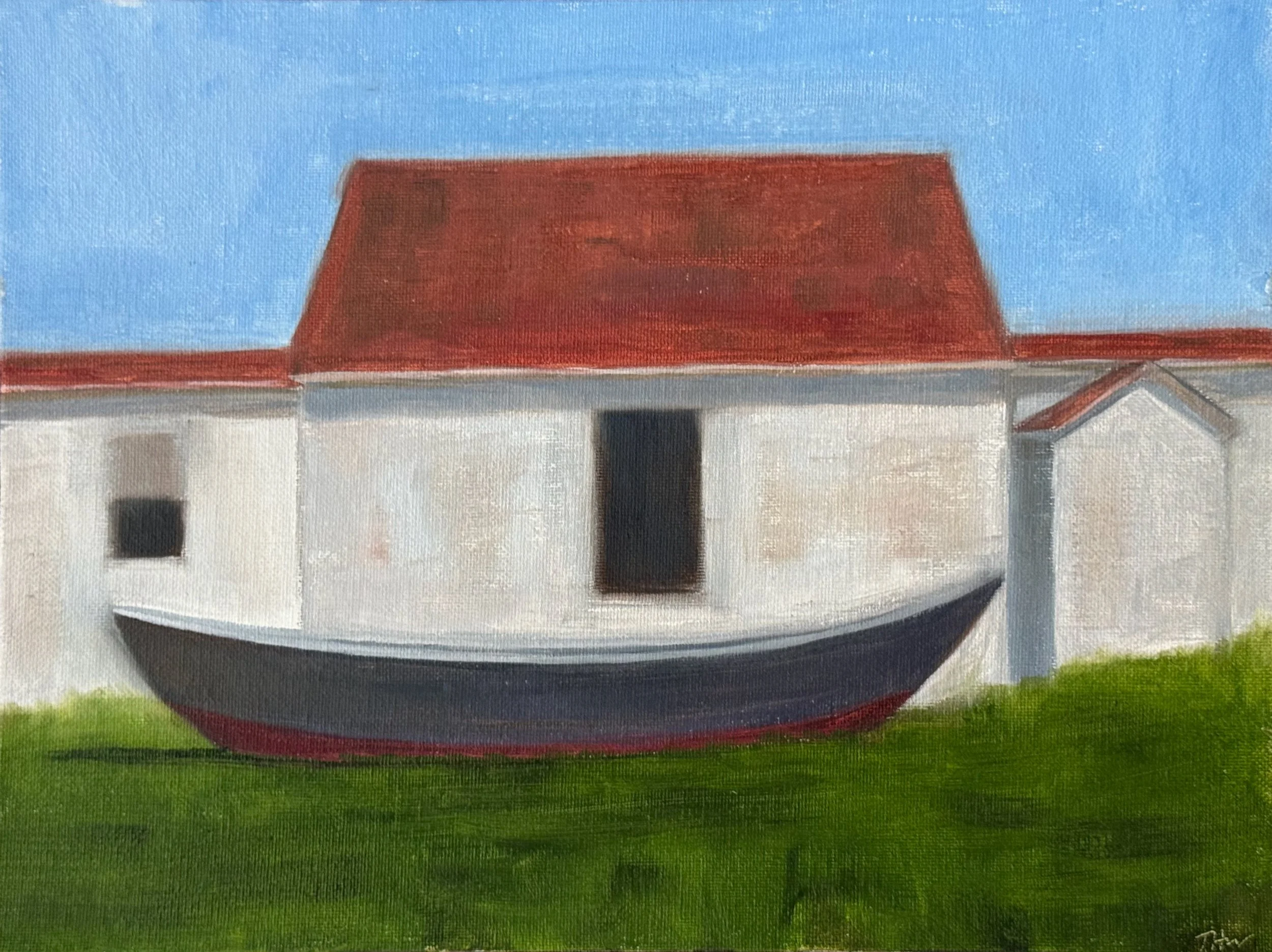 Keeper's House, Monhegan/9x12/oil on canvas