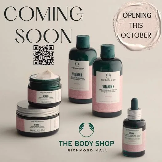The Body Shop opening in the mall in October