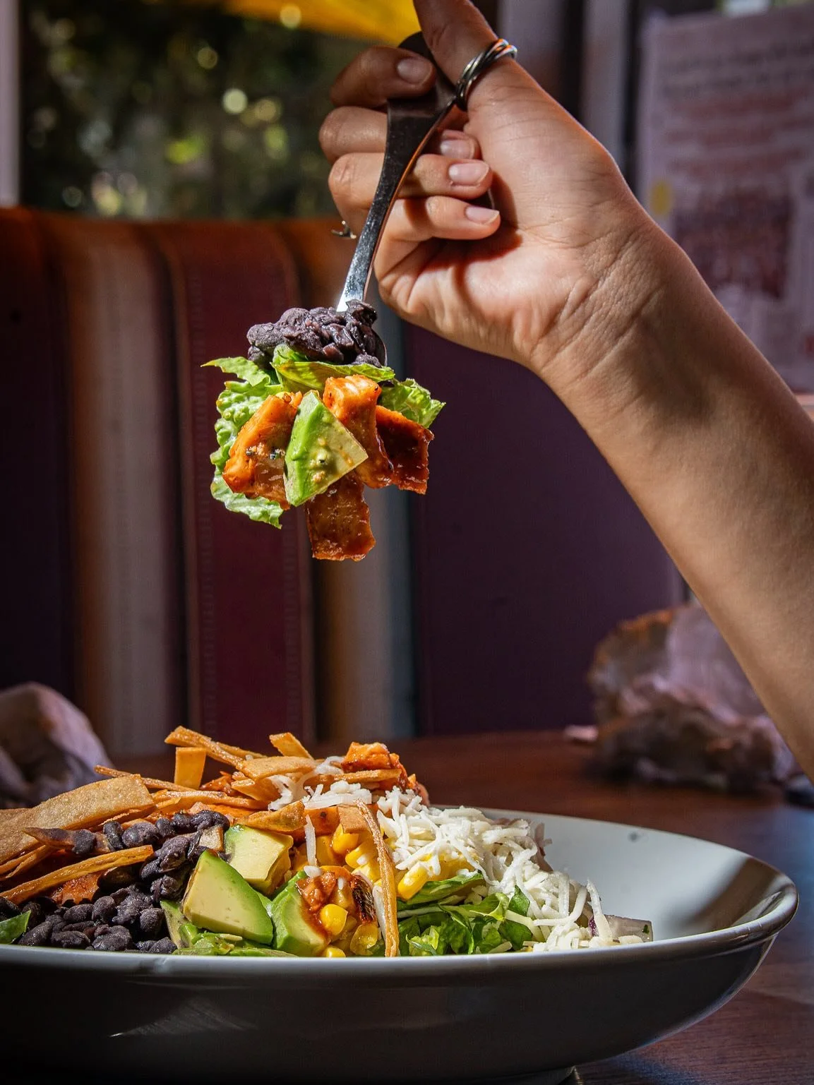 🥗Skip the same old takeout&mdash;our Southwest Salad from El Capricho BBQ is stacked with flavor and packed with the goods.

🔥 Juicy BBQ chicken, crunchy tortilla strips, black beans, avocado, sweet corn, cheese, and that chipotle kick you didn&rsq