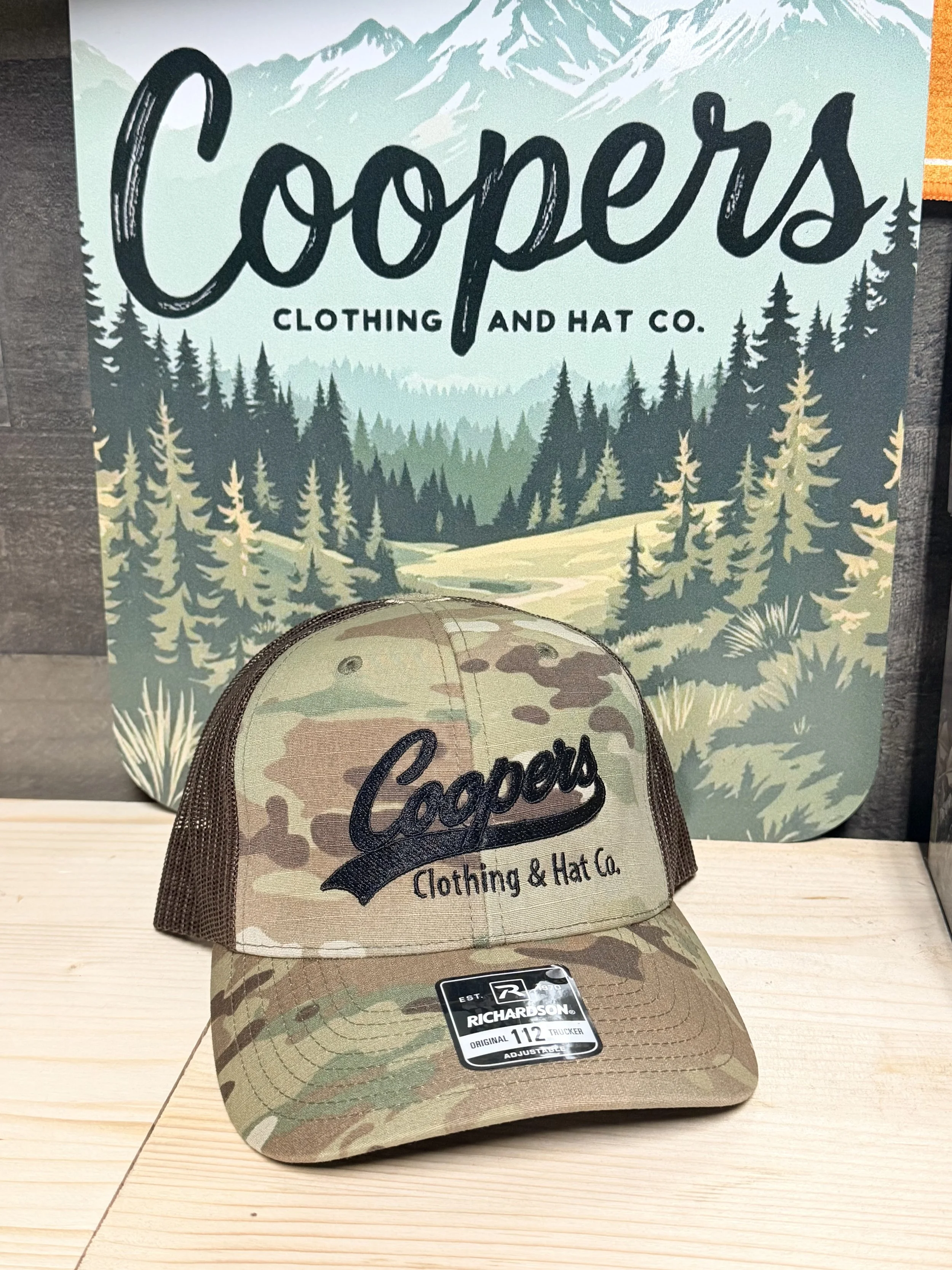 Richardson 112 multi camo embroidered hat