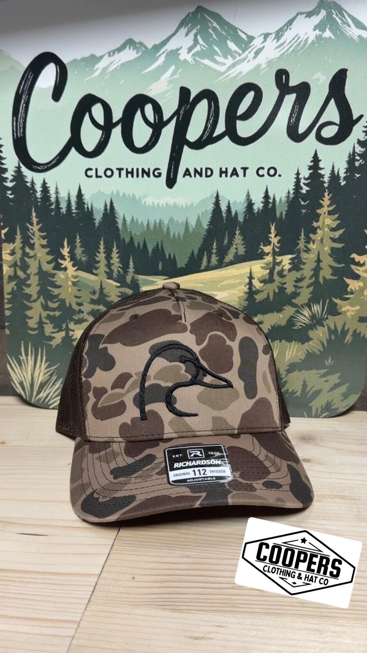 Richardson 112 Bark Duck Camo With Embroidered Duck Logo