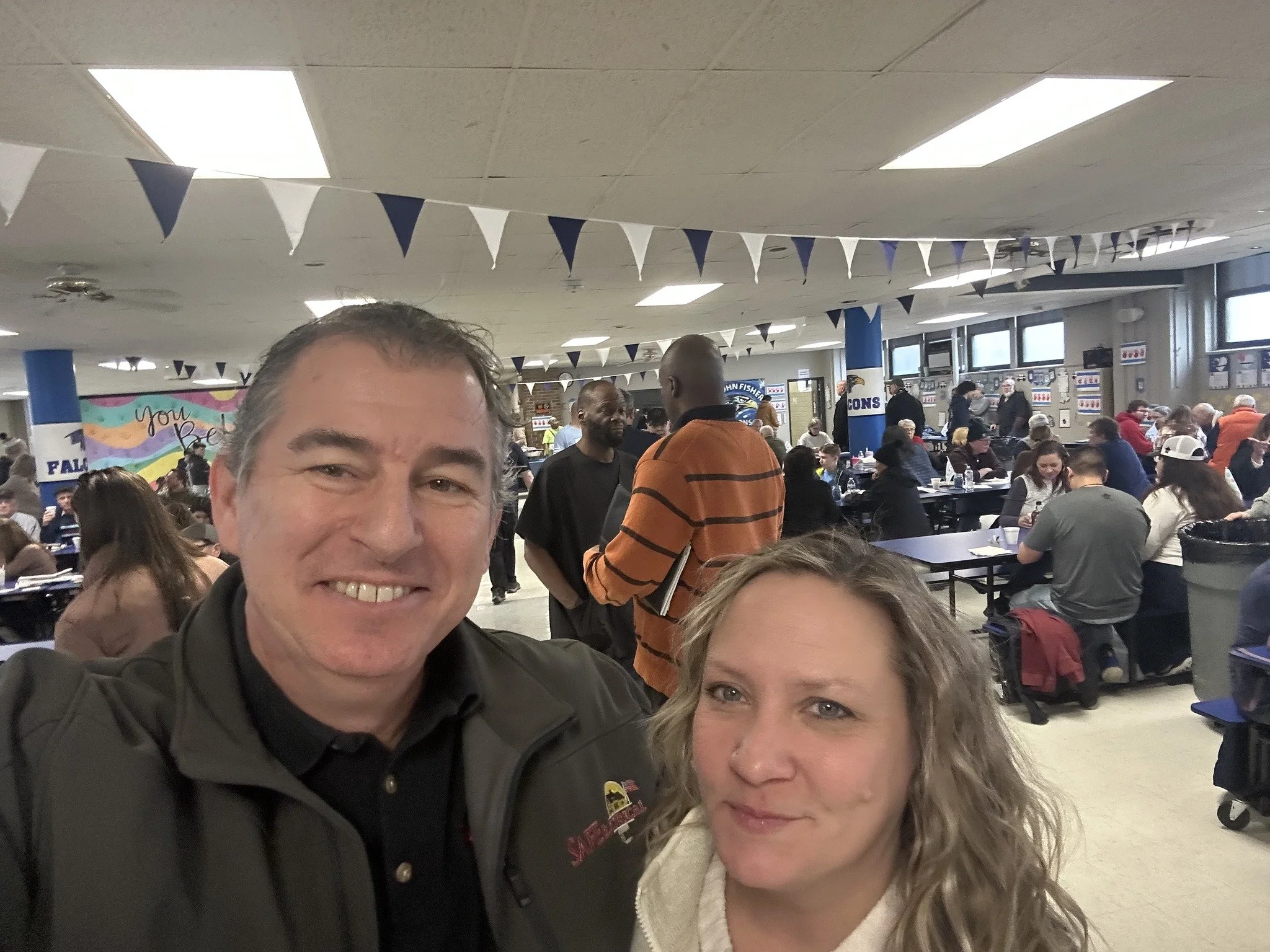 The 12th annual Get Behind the Vest Pancake Breakfast was held on Feb. 22. Noelle and Charles attended to show support of the cause and their pledge to donate $75 for every job booked in February, up to $3,500--which was met in full.