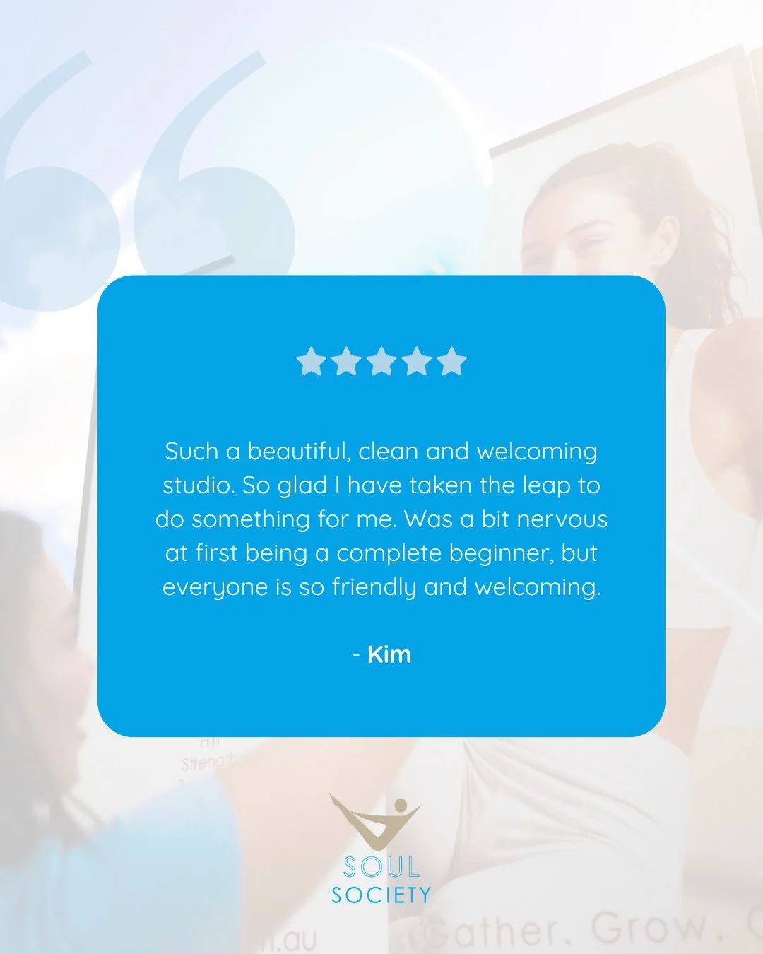 Every strong start begins with a first step. 👏🏼

We know trying something new can feel intimidating, but at Soul Society, you&rsquo;ll always be welcomed with warmth, support, and zero judgment.

Kim said it best:
&ldquo;Was a bit nervous at first 