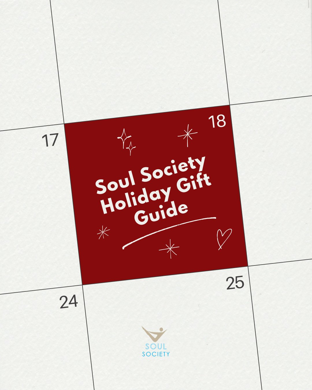 The Soul Society Gift Guide is here ✨
From apparel and accessories to class packs and studio essentials, finding the perfect gift has never been easier.

And don&rsquo;t forget &mdash; when you spend $50 online or become a member, you&rsquo;ll also r