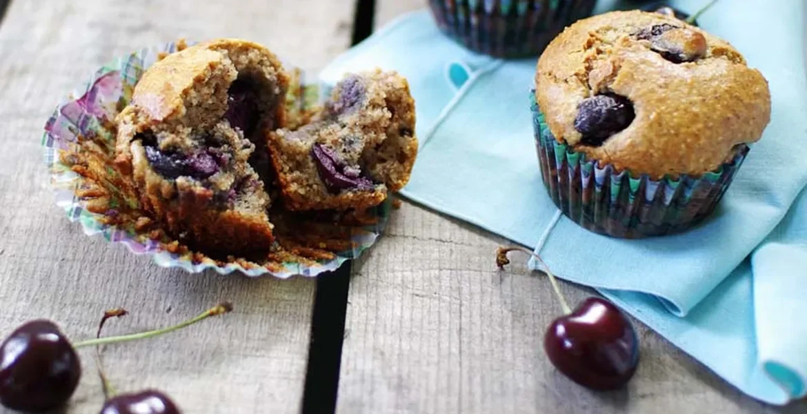 Cherry Almond Meal Muffins