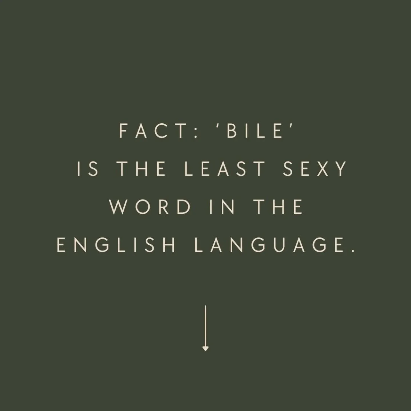 But I'm bringing Bile back. 

Let me get weird about Bile, because its ready to have a minute! Check out how much it does for us. 

1. Fat breakdown - bile emuslfies fats

2. Nutrient absorption - it helps absorb fat soluble vitamins (A, D, E, K)

3.