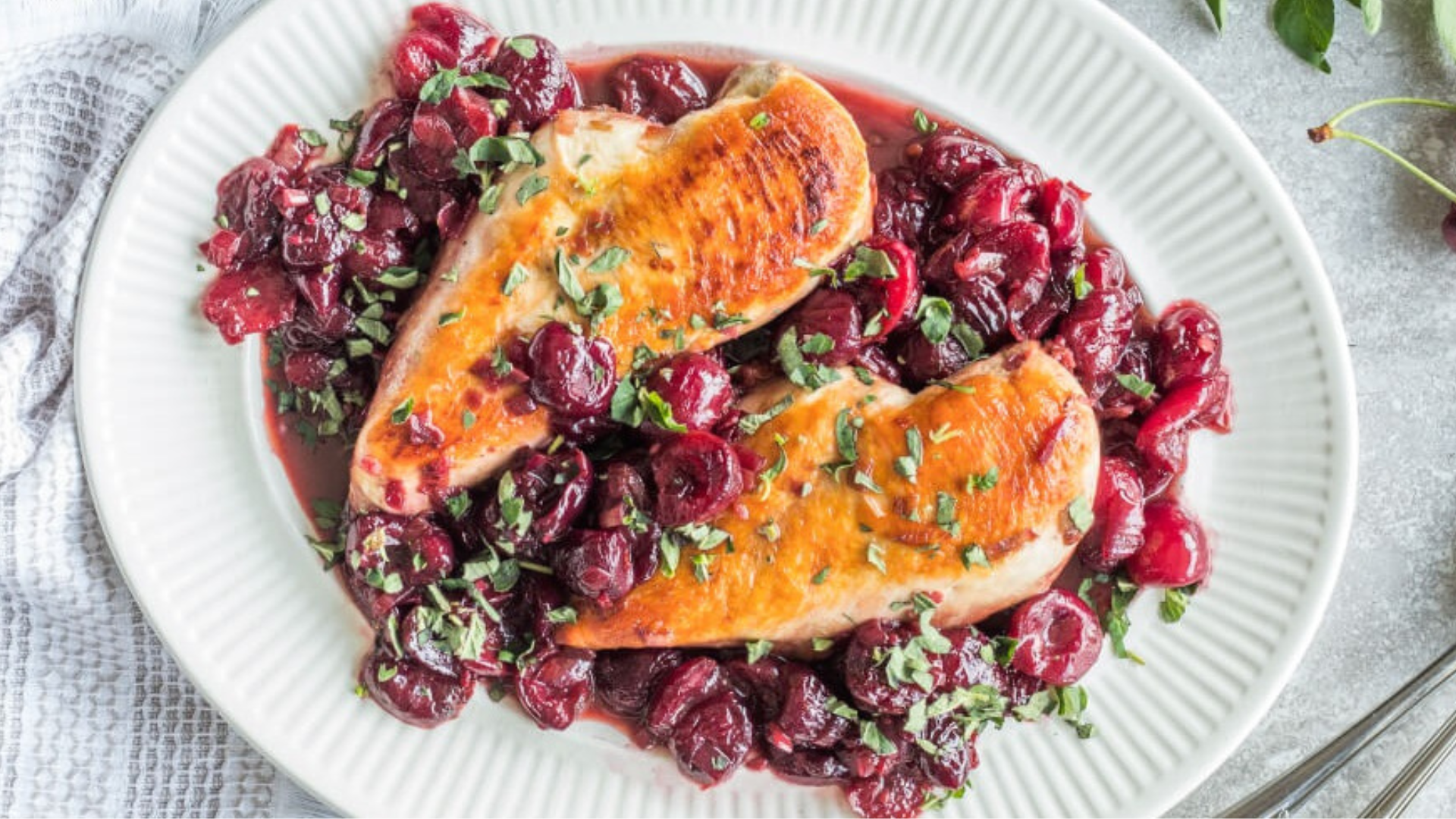 One Pan cherry Chicken