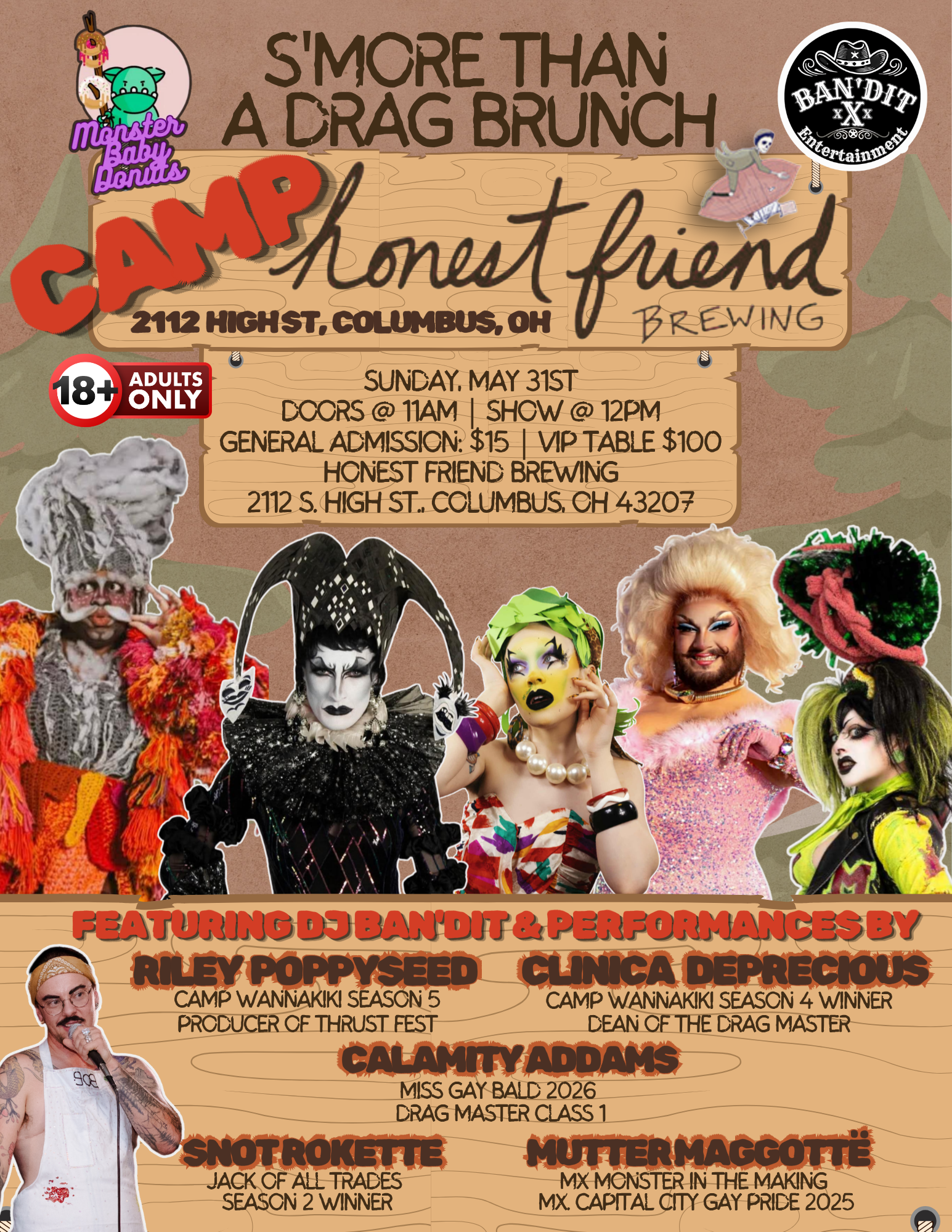 Camp Honest Friend: S'more than a Drag Brunch! 