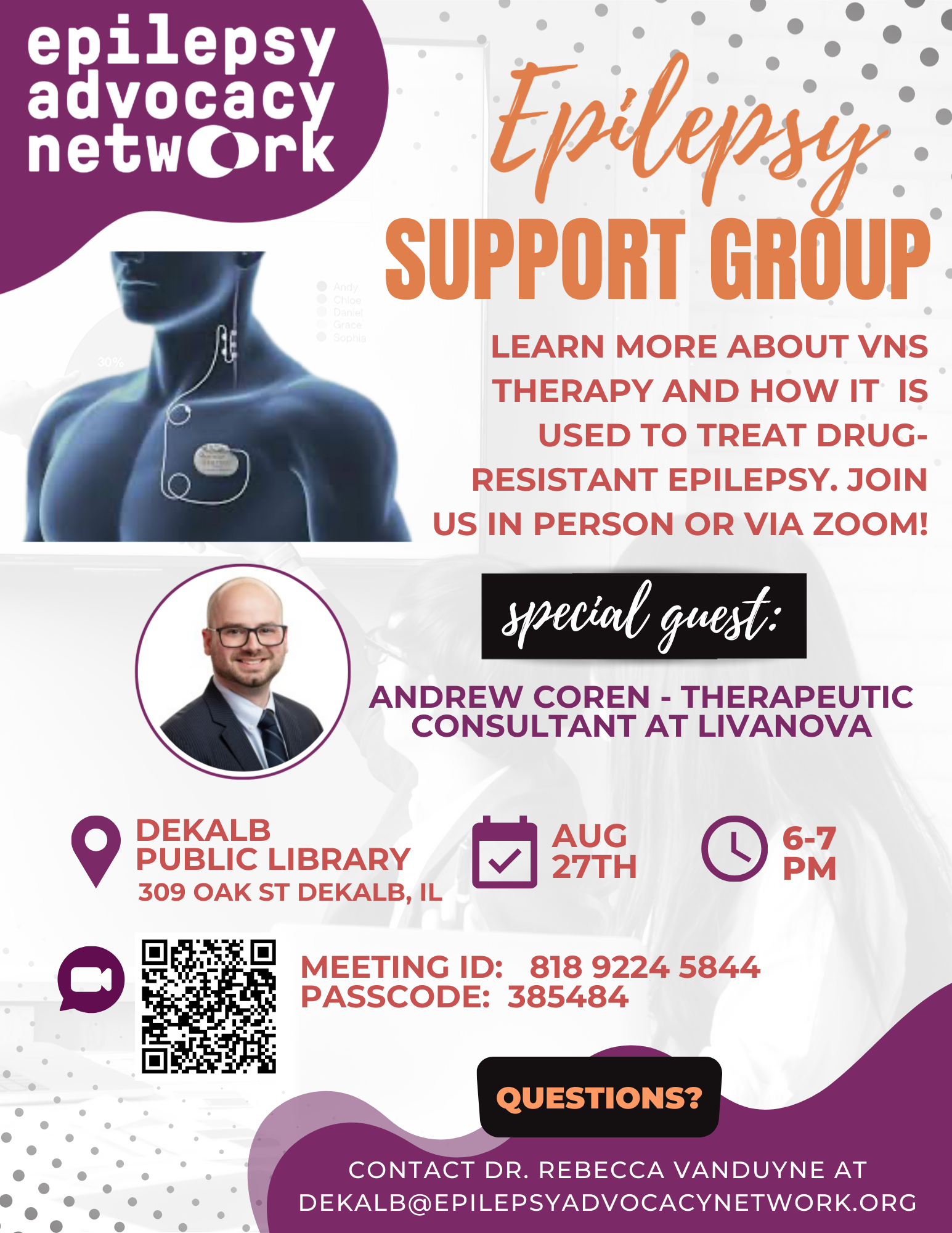 DeKalb Support Group (virtual or in person)