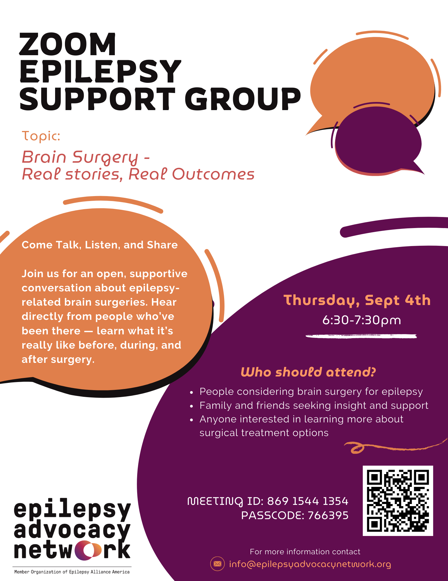 Zoom Support Group: Brain Surgery - Real stories, real outcomes