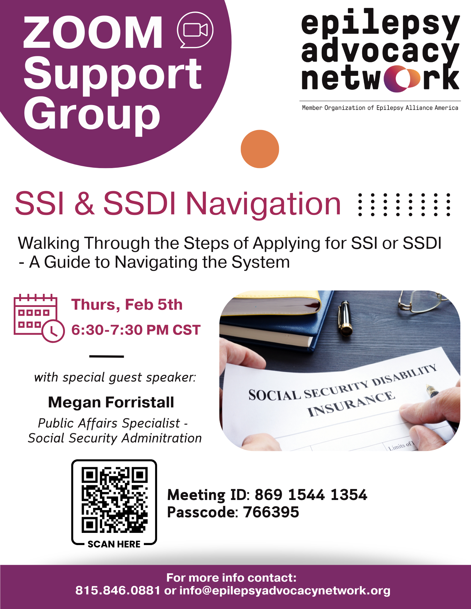 Zoom Support Group - SSI &amp; SSDI Navigation