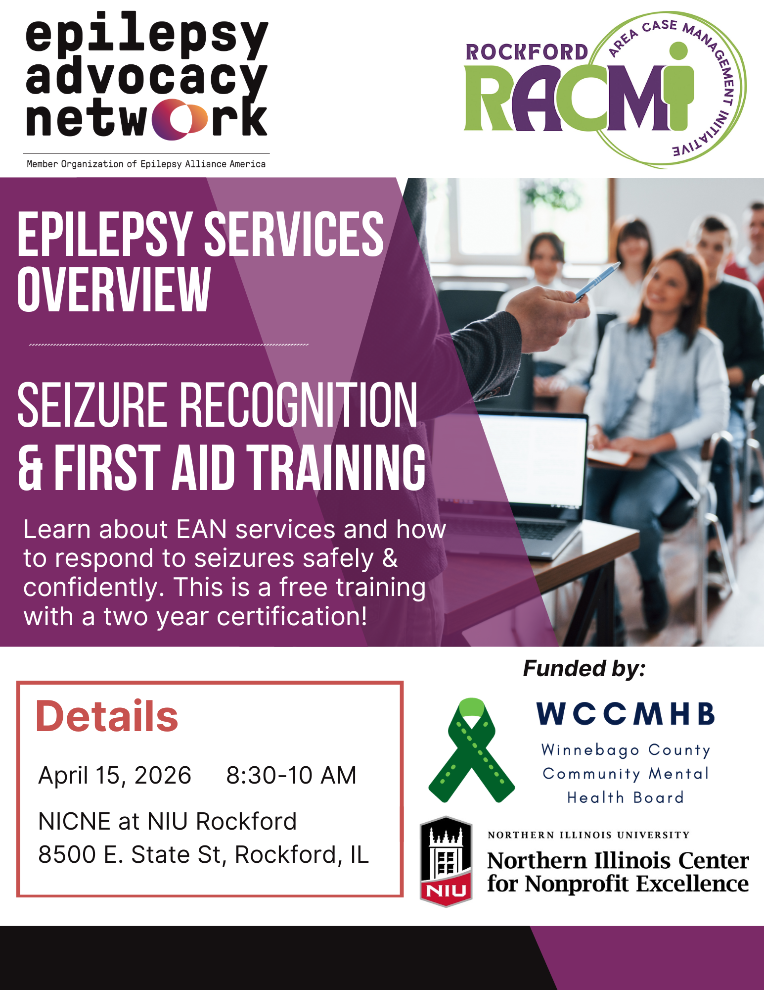 Rockford Training - Epilepsy Services Overview and Seizure Recognition & First Aid