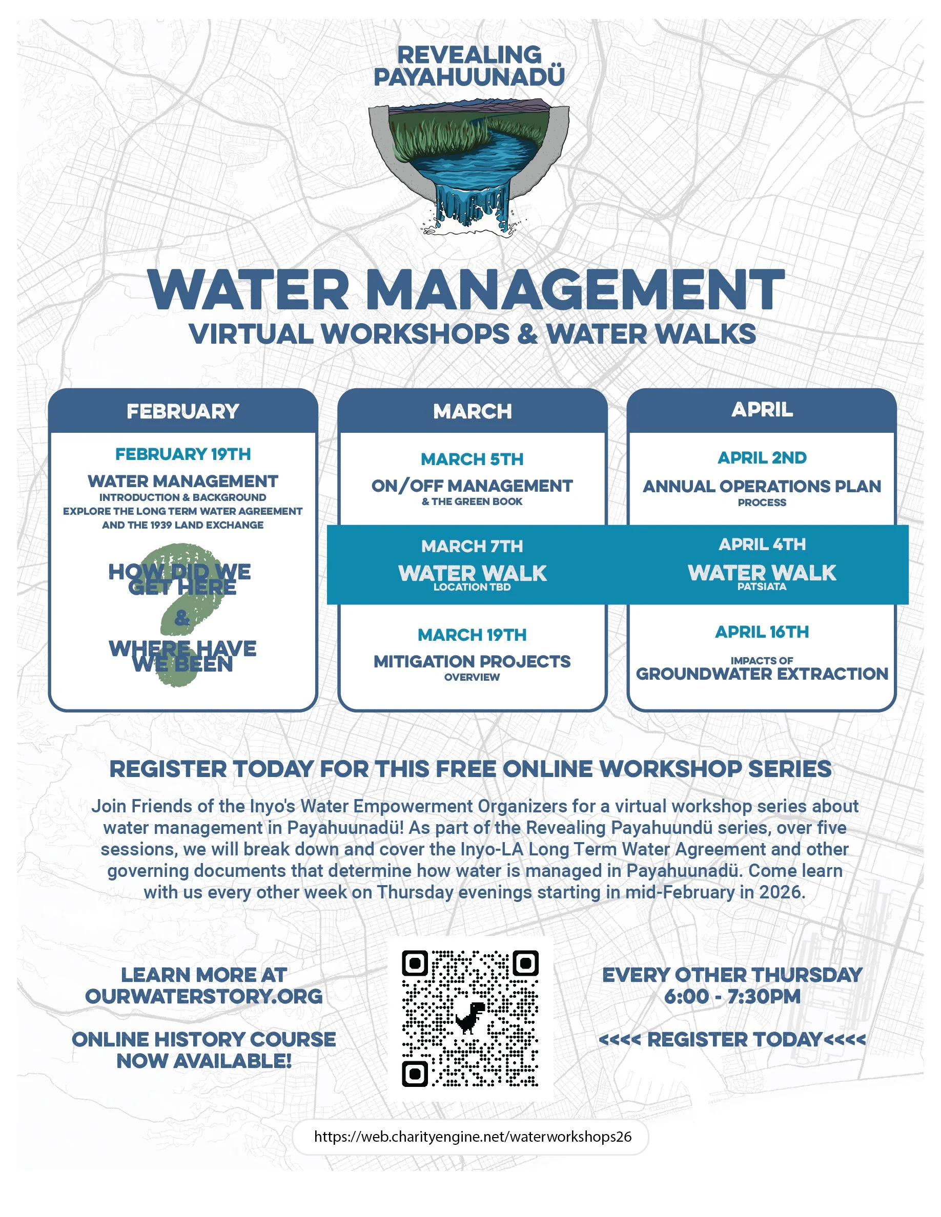 Water Management Virtual Workshops and Water Walks Flyer