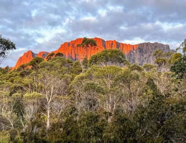 mountain on the overland track