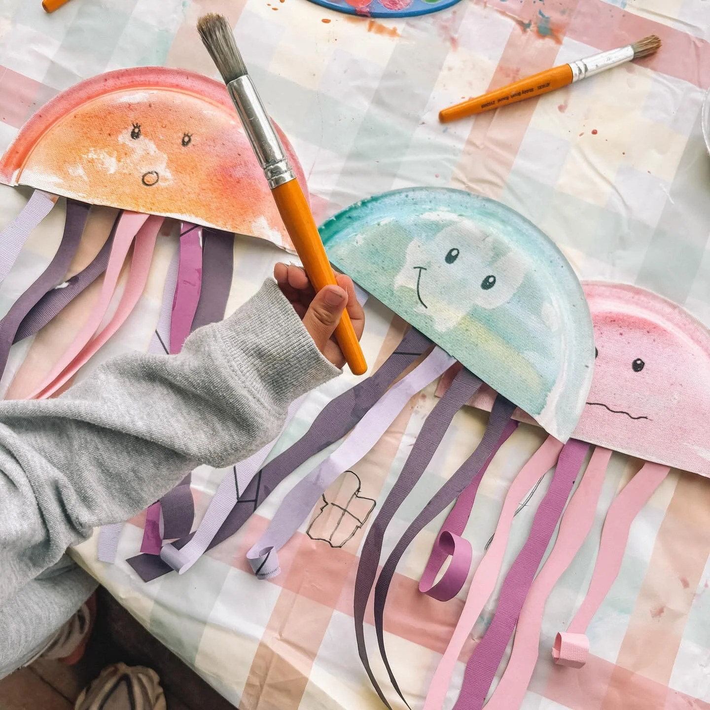 An under the sea focus in our kindergarten room has enabled weaving together environmental awareness, creativity, cultural values, and scientific curiosity this week 🪼💛🪼💗🪼