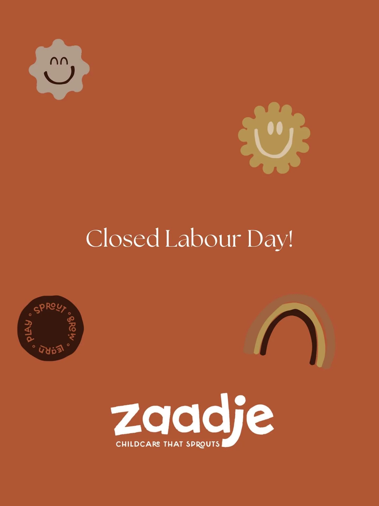 A reminder we are closed tomorrow for Labour Day, enjoy your extra day with your loved ones and we will see you all back for normal programming on Tuesday 🤎