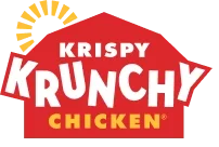 Krispy Krunchy Chicken logo with red background and yellow text.