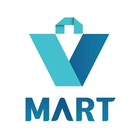 Logo with a stylized shopping bag and the word 'MART' below.