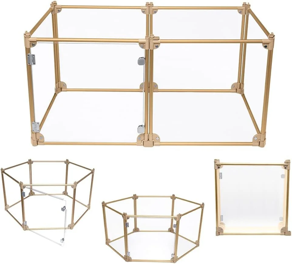 Gold edged pet enclosure